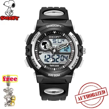 

SNOOPY Men Military Watch Waterproof WristwatchDUAL DISPLAY LED Quartz Clock Sport Watch Male relogios masculino KIDS Shock s778