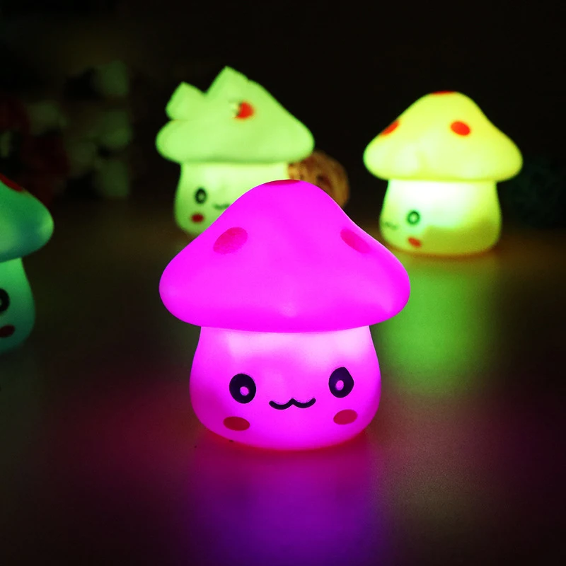 Романтический красочный грибной светильник LED ночник спальня прикроватная лампа детский праздник подарок