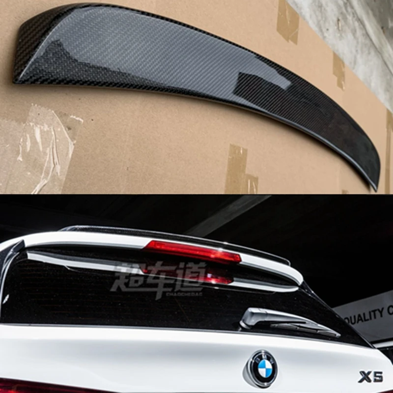 Auto Part Carbon Fiber Rear Roof Lip Spoiler Tail Trunk Boot Wing Cover Car Accessories For BMW F15 X5 2015 2016 2017 | Автомобили и
