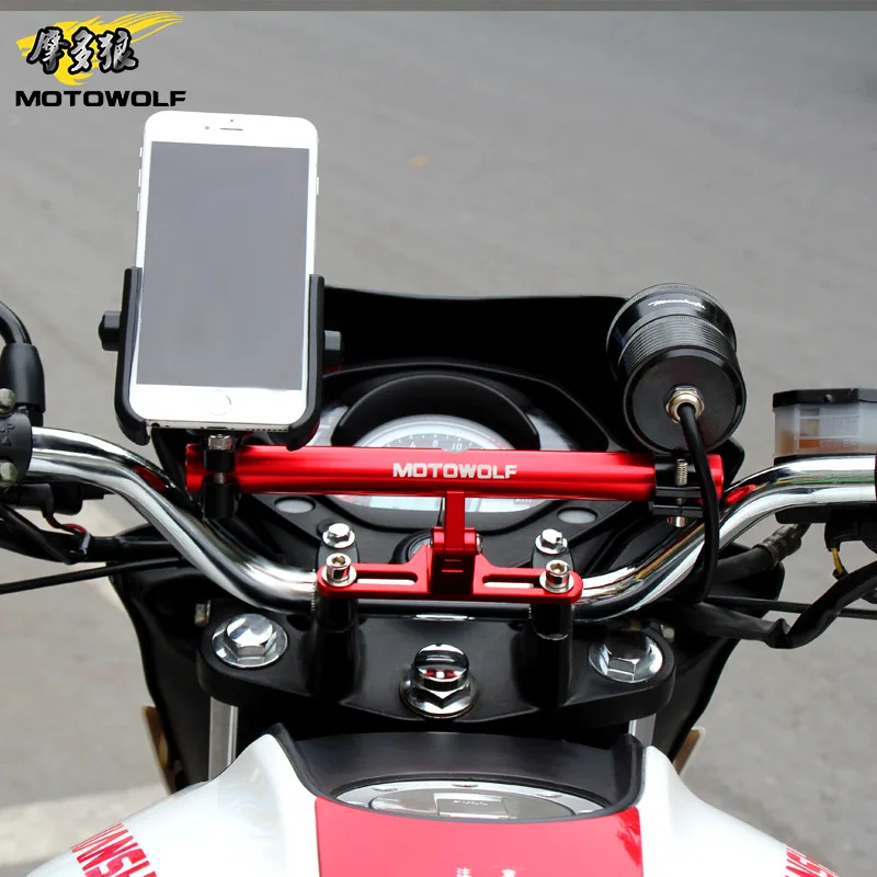 Универсальный руль MOTOWOLF модифицированный для мотоцикла новое поколение