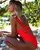Винтажный сдельный купальник, женский купальник с перекрестной спинкой, женский купальный костюм, пляжная одежда, с принтом, монокини, купальник - Цвет: LG7671R1