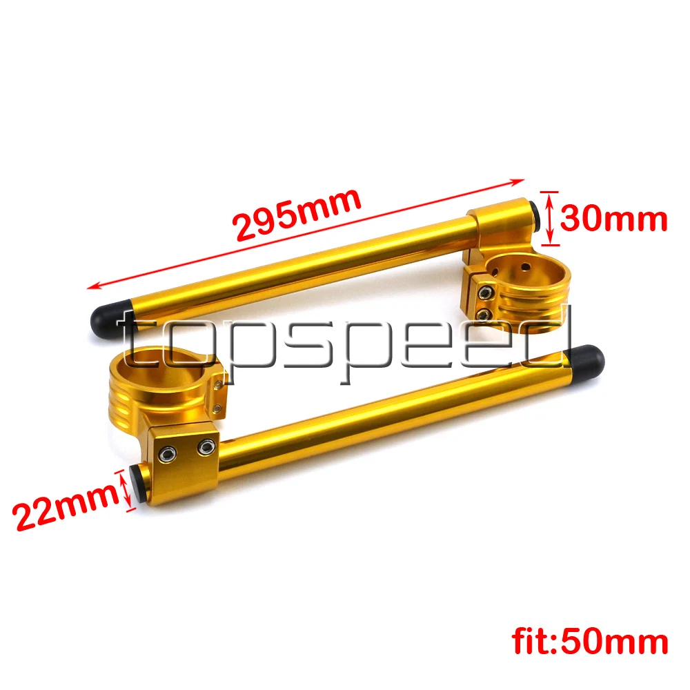 50 мм CNC золото высокий подъем Универсальный Регулируемый зажим на ручка для мотоцикла