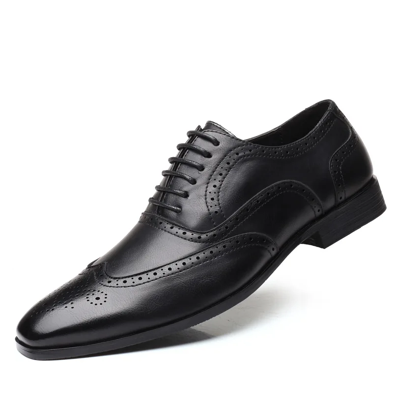 

2019 New Large Size Men's Retro Business Dress Fashion Casual Trend Breathable Comfort Front Straps Wild Models