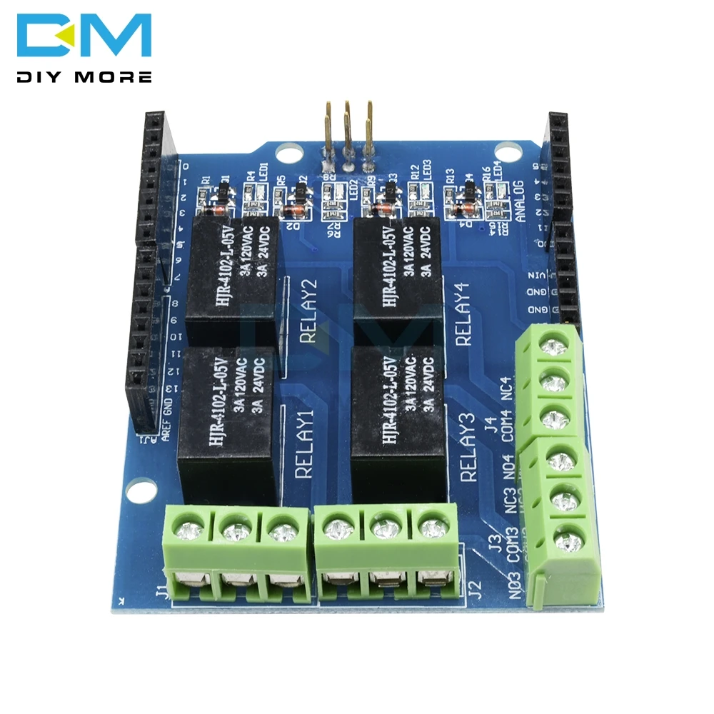 5 в 4 четырехканальный модуль Релейный Щит интерфейс для Arduino управления сигналом
