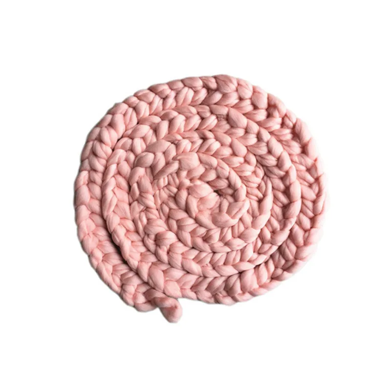 Newborn Baby Photography Props Accessories Roving Yarn Twist Blanket Newborn Photography Background Baby Photo props Carpet Mat