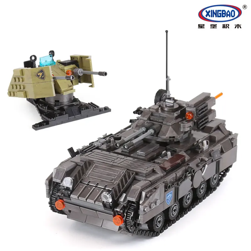 

XINGBAO 06018 Genuine 1049PCS Military Series The Armoured Vehicle Set Building Blocks Bricks Educational Toys LegoINGys Gifts