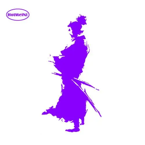 HotMeiNi Samurai Design Ninja Oriental Sword Fashion Vinyl Car Sticker Decals Window Laptop Black/Silver Accessories 10*21.6cm - Color Name: Purple