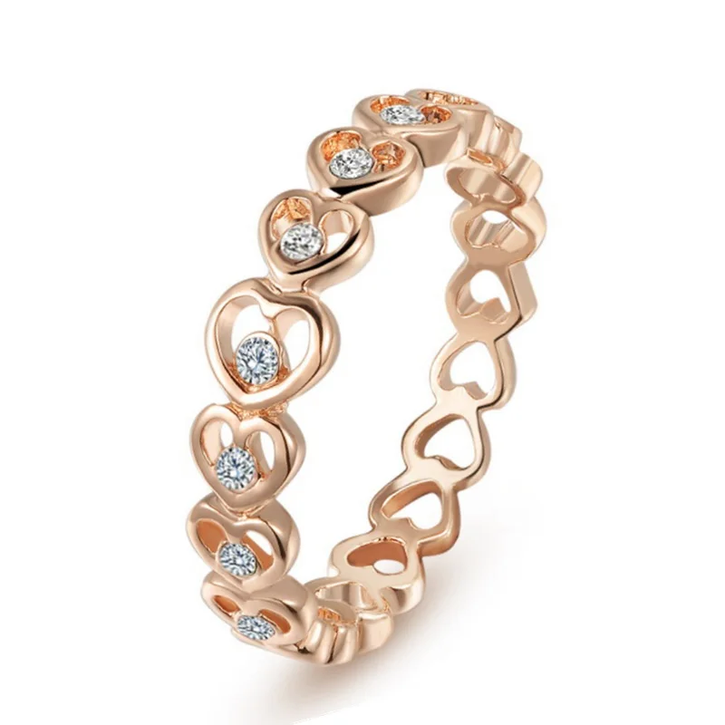 Италина бренд Love Forever розовое золото цвет Aneis женское Кристальное сердце Bijoux
