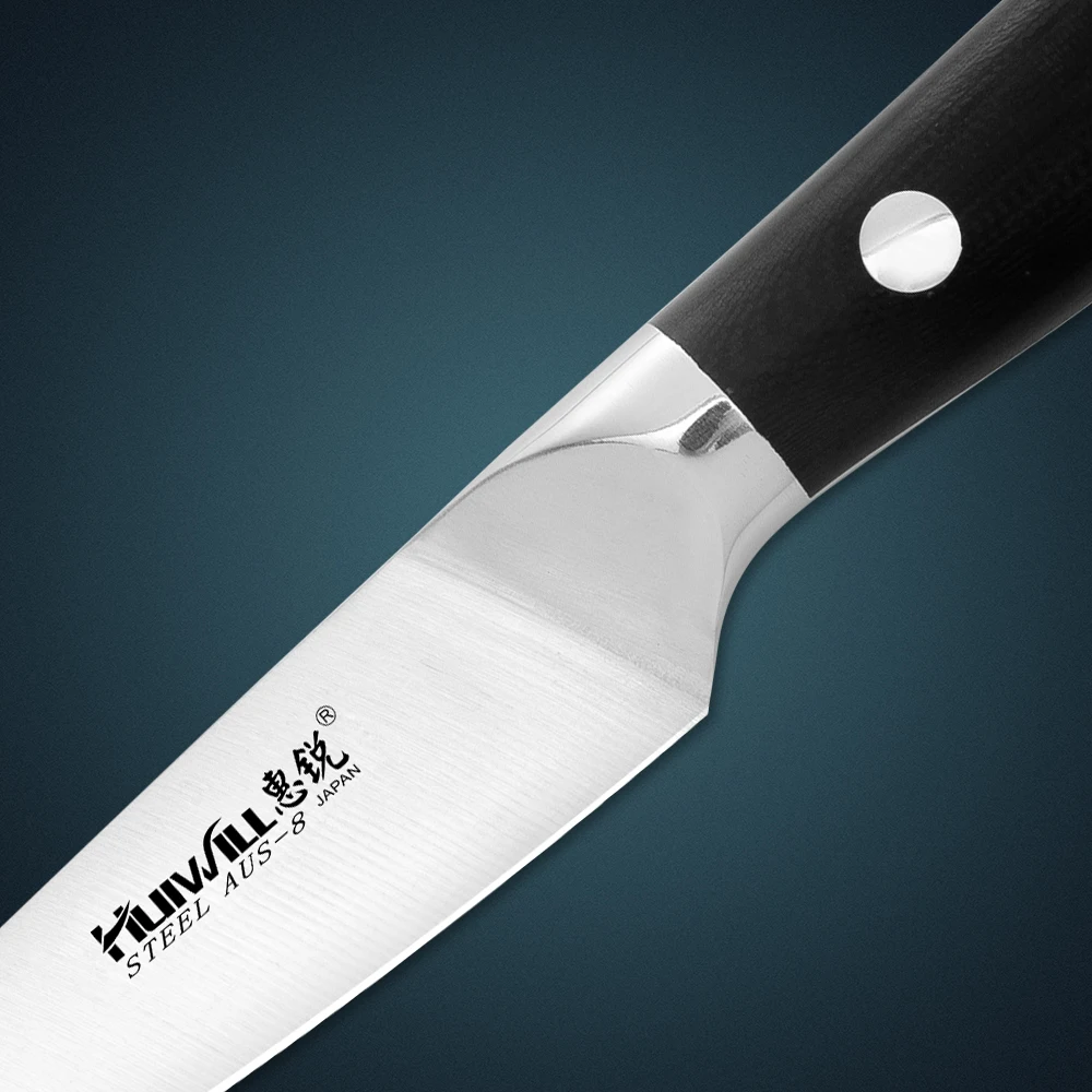 Huiwill высокое качество 2 шт. японский AUS-8 углеродистая сталь Santoku кухонный нож набор овощей нож