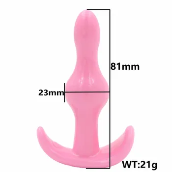 YEMA 5 PCS/Set Pink Silicone Portable Anal Plug Prostate Massagers & Powerful Vibrator G spot Stimulate Sex toys for Women Men 5