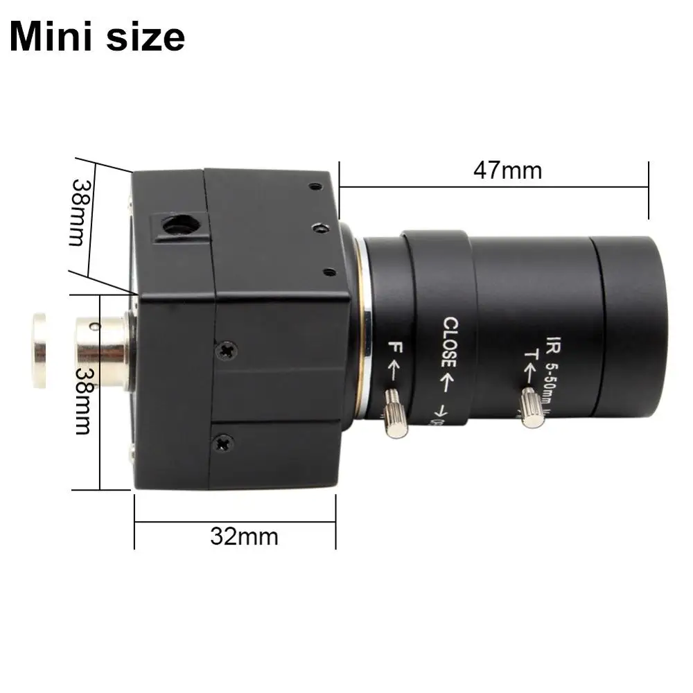 1MP HD usb камера наблюдения CMOS OV9712 1280X720 5 50 мм ручной зум варифокальный CS крепление