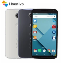 Оригинальный разблокирована Motorola Nexus 6 XT1103 XT1100 мобильный телефон 5.96 “Сенсорный экран 3 ГБ Оперативная память 32 ГБ Встроенная память 4 г GPS WI-FI Nexus 6 сотовом телефоне