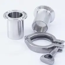 Набор " NPT Female x 1,5" Tri Clamp SUS 304 санитарный фитинг из нержавеющей стали набор для домашнее Сваренное пиво