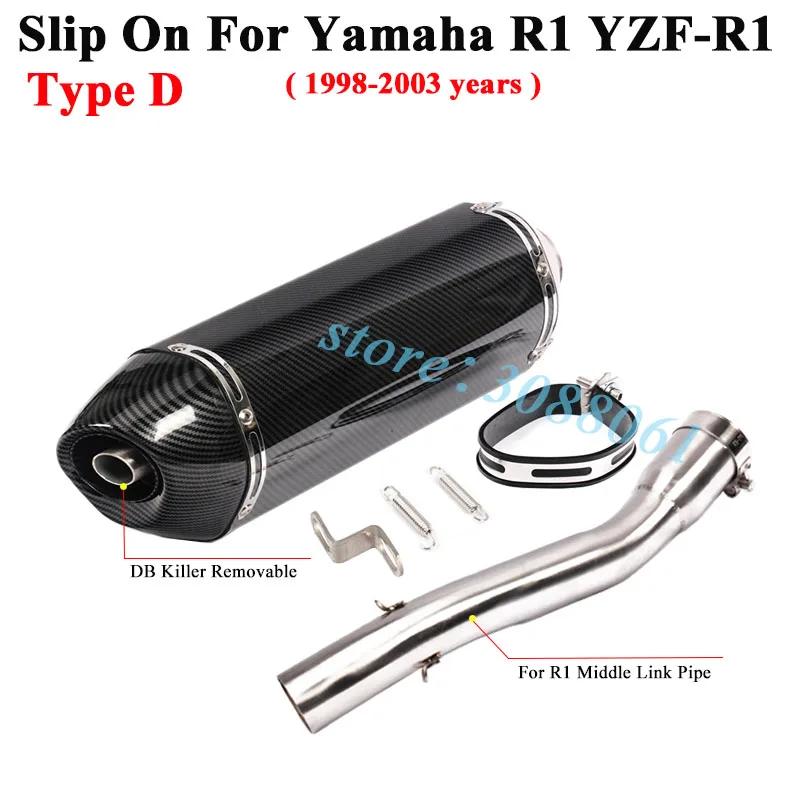Слипоны для мотоцикла Yamaha R1 YZF 1998 2003 модифицированный глушитель выхлопных газов