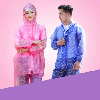 

Set Raincoat Waterproof Rain Coat For Women And Men Single-person Rainwear Suit Windproof Outdoor Hiking Or Ride Electrombile