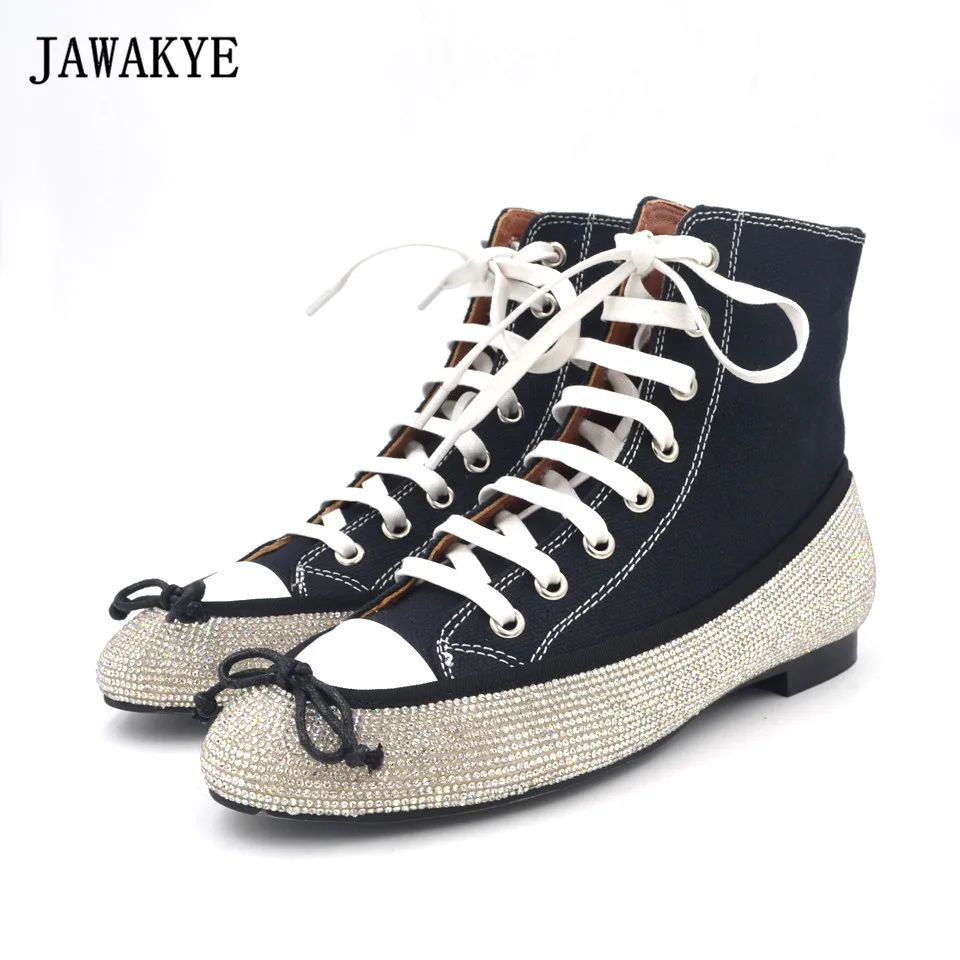canvas flat heel casual flats