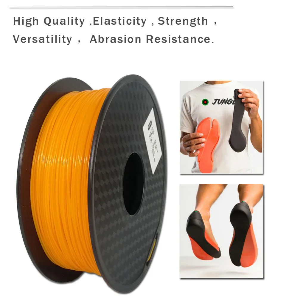 NorthCube 3D Printing Filament TPU Flexible Filament TPU Flex Plastic for 3D Printer 1.75mm 0.8KG 3D Printer Materials TPU Black tpu 3d printer filament