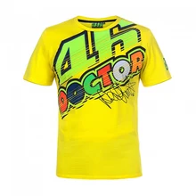 2017 VR46 Валентино Росси футболка Moto GP Гонки на мотоциклах 46 Доктор Подпись желтый футболка