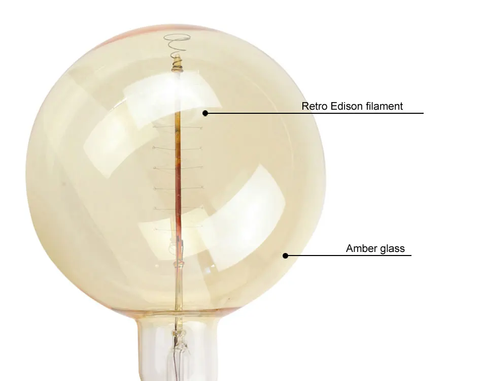TIANFAN G200 винтажная большая лампа Эдисона E27 220 В 60 Вт Глобус Ретро Античная лампа накаливания винтажная лампа накаливания дизайн Декор Светильник