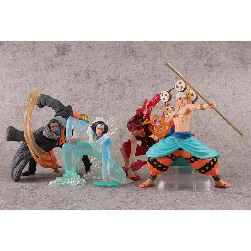 

13cm Anime One piece figure Luffy/ Sir Crocodile/ Kuzan/ Enel Devil fruit ability ver. PVC action figure collection model toy
