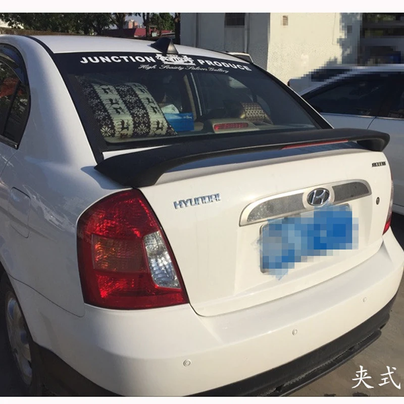 

For Hyundai Accent / Verna Spoiler 2009 2010 2011 2012 2013 Car Tail Wing Decoration ABS Plastic Unpainted Rear Trunk Spoiler