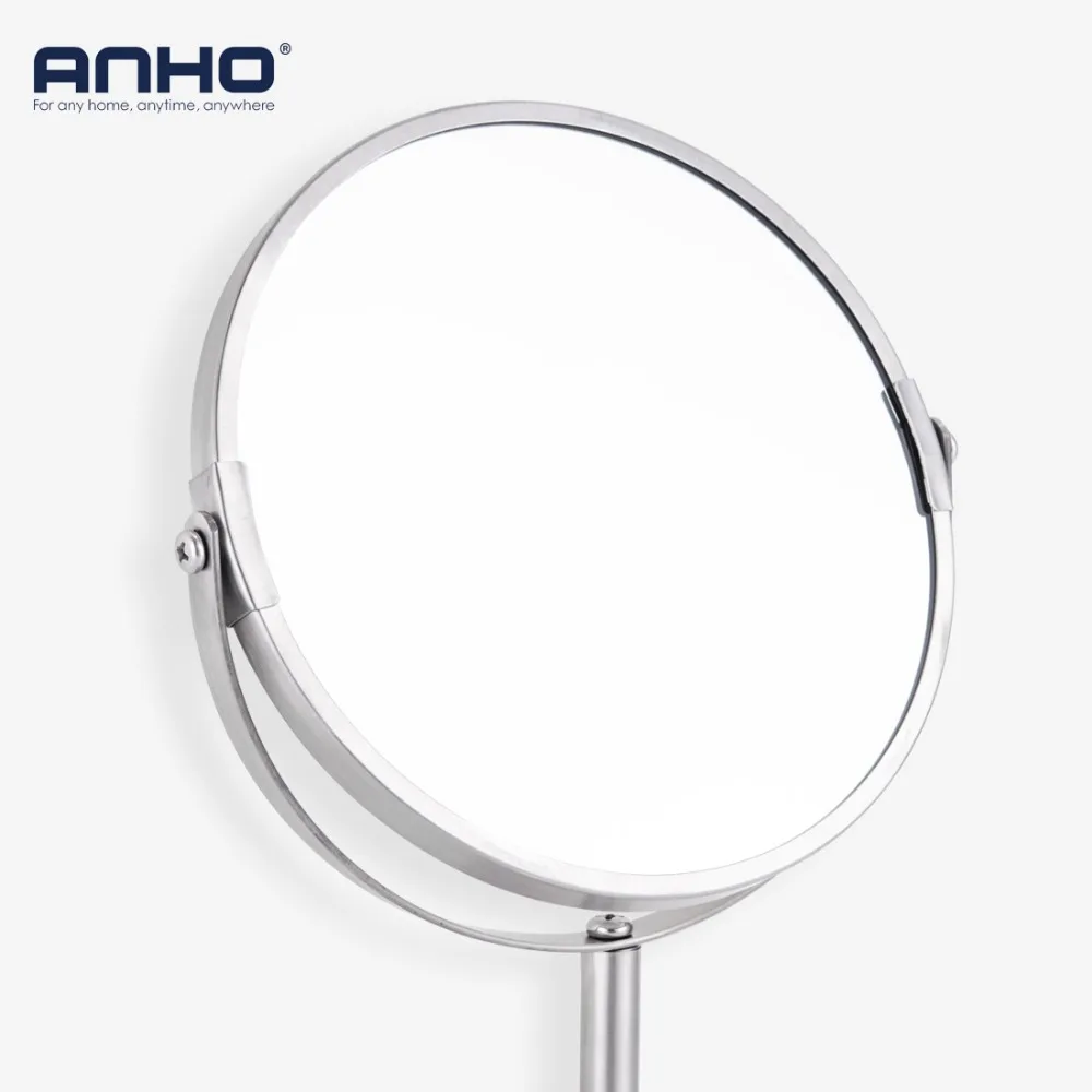 ANHO مرآة لوضع مساحيق التجميل 3X المكبر مرآة المهنية المرآة البالونية ملحقات الحمام مرآة من الستانليس ستيل 180 الدورية ANHO مرآة لوضع مساحيق التجميل 3X المكبر مرآة المهنية المرآة البالونية ملحقات الحمام مرآة من الستانليس ستيل 180 الدورية