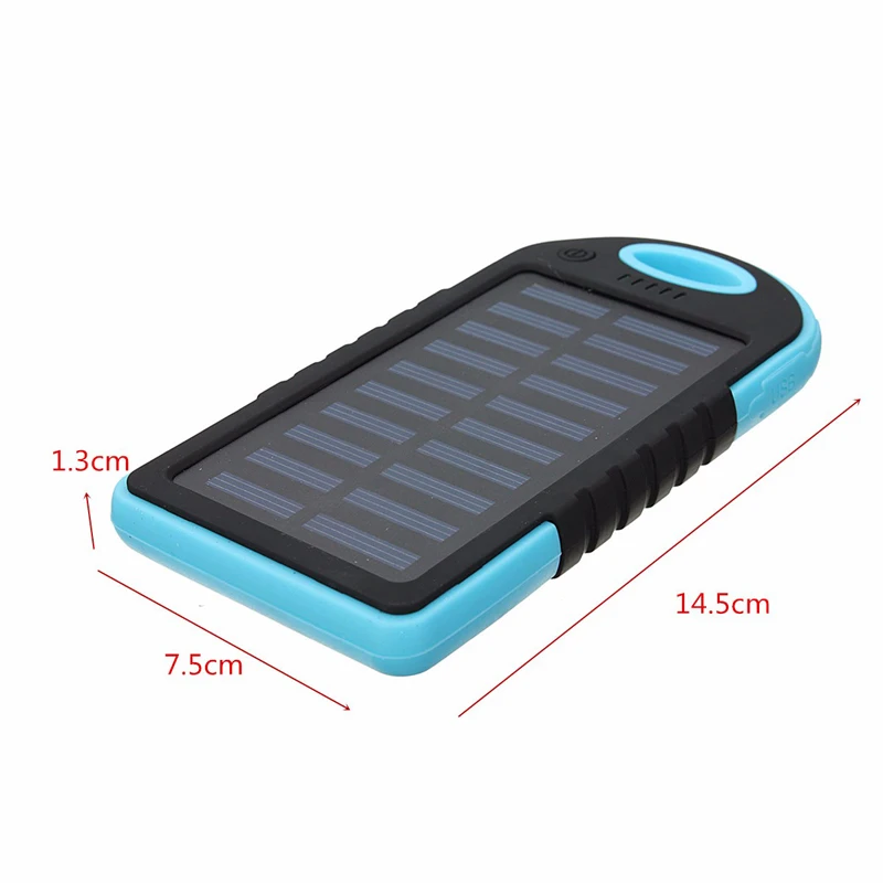 

Cncool NEW Waterproof Solar Power Bank 20000mah Dual USB Li-Polymer Solar Battery Charger Travel Powerbank