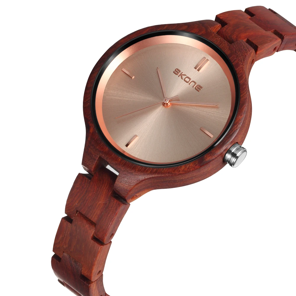 

Skone Women's Wood Watches Top Brand Designer Environmentally Friendly Quartz Clock Ladies Dress Wooden Watch reloj mujer 2018