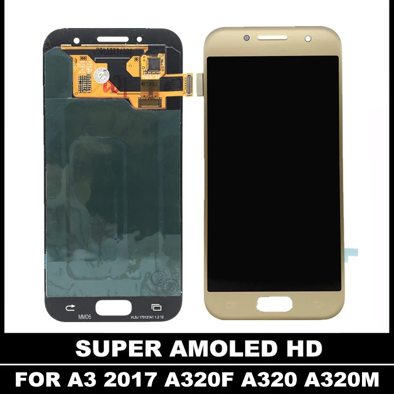 Замена AMOLED LCD для Samsung Galaxy A3 2017 a320 A320M A320F A320FD протестированный дисплей с кодирующий