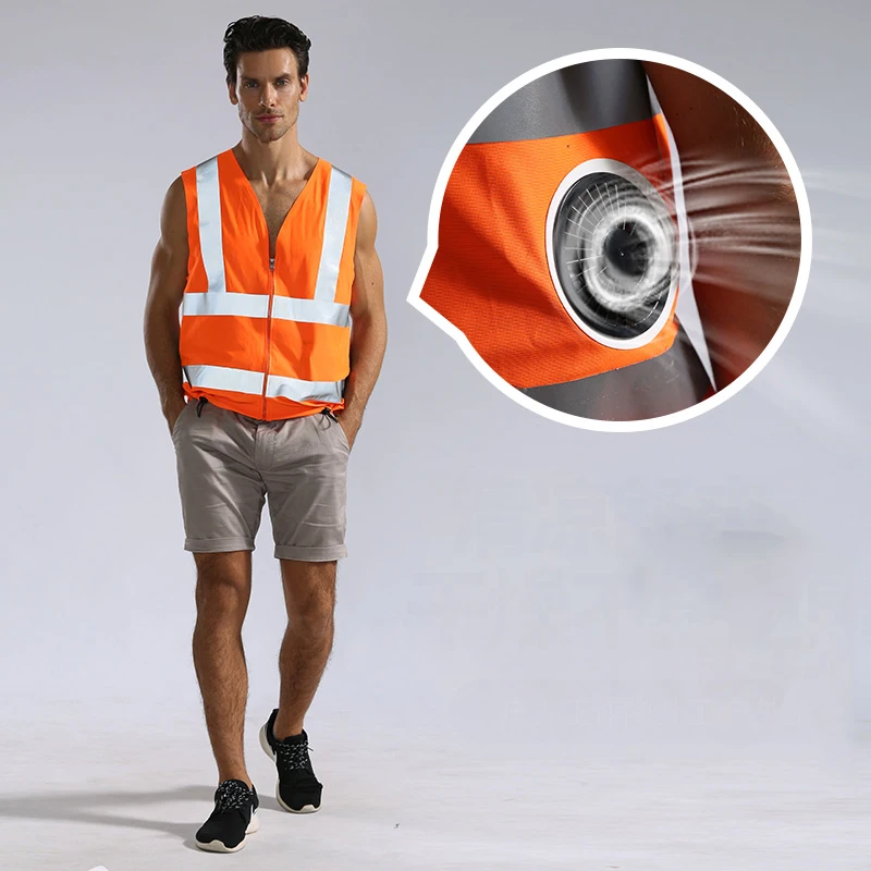 

2019 New New Style Cooling Fan Vest Reflective Safety Vest Air Conditioning Clothes for Outdoor High Temperature