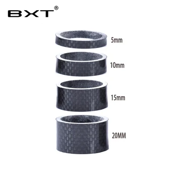 

1 1/8" Full Carbon 3k glossy Spacer Headset Fork Washer 5mm 10mm 15mm 20mm 4pcs/set bicycle parts Spacers Kit For Bike Fix Refit
