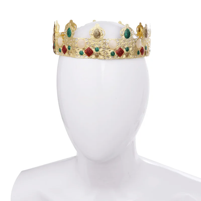 H & ZY костюм головной убор ювелирные изделия Viking Corona Hombre красочные кристалл для