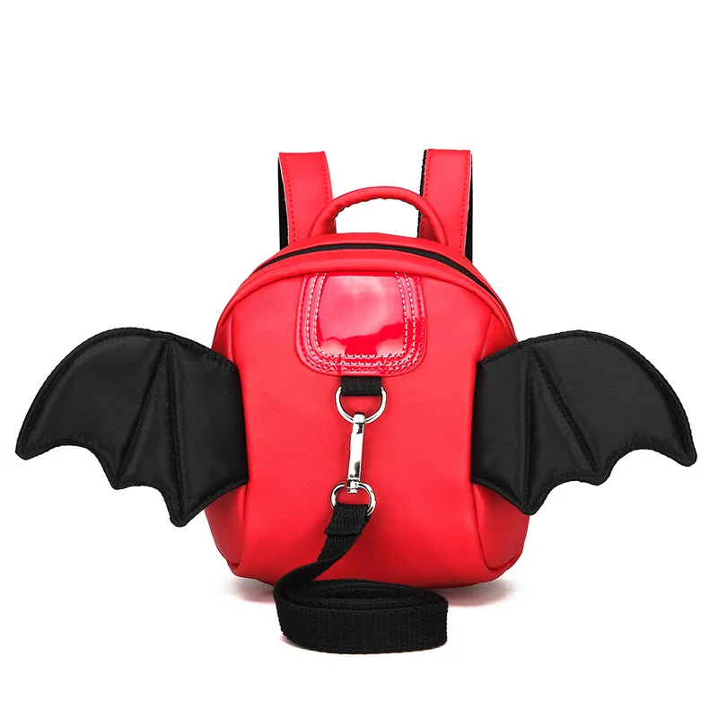 

Nursery Mini Backpack Kids School Knapsack 3D Bat Wings Backpack Child Anti-lost Adjustable Backpack Girl Boy New Year's Gift