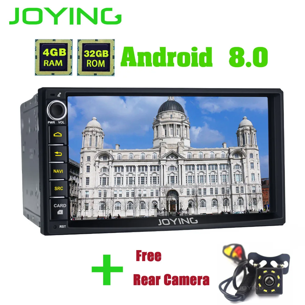 

JOYING 2 DIN 4GB RAM GPS Android 8.0 Car Radio With Free Rear Camera 8 Core head unit 7 inch HD Audo WiFi Bluetooth FM recorder