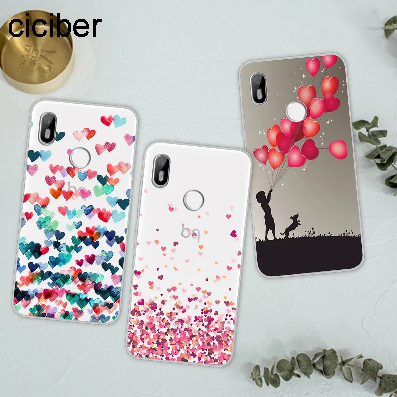 Ciciber сердце для BQ Aquaris C U2 U X5 V VS X2 X Lite Pro Plus E4.5 M5 M5.5 Мягкий силиконовый прозрачный ТПУ