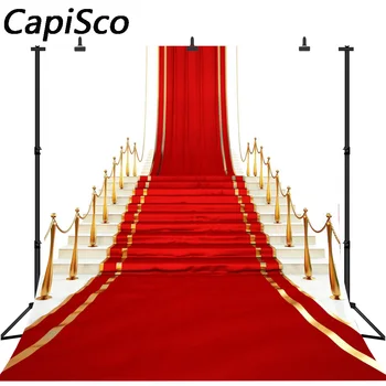

CapiSco photography backdrop red carpet stage gold rope vip luxury party birthday photo studio background photo prop