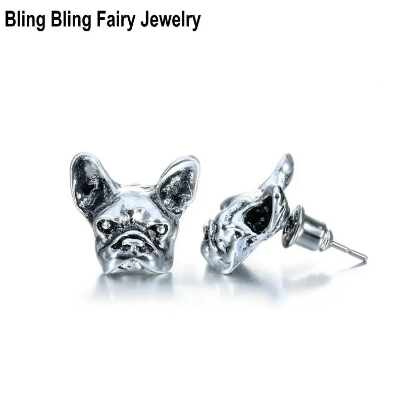 French Bulldog Puppy Wajah Pejantan Anting Pecinta Anjing Hewan
