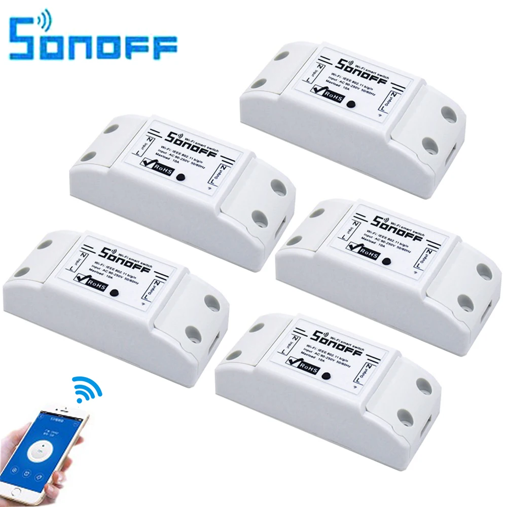 Sonoff 5 шт. беспроводной wi fi переключатель Универсальный умный дом автоматизация