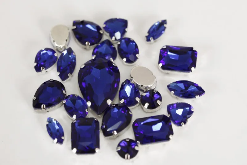 sapphire sew on rhinestone claw mix shapes Oleeya Rhinestone (4)