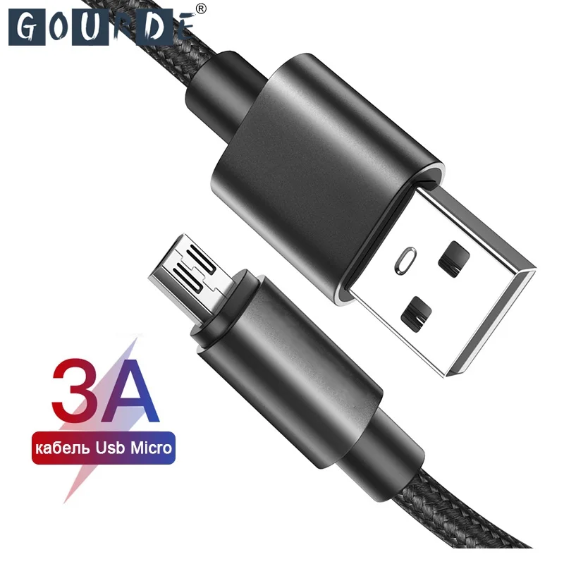 Micro USB кабель Gourde для Xiaomi Redmi Note 5 Pro зарядный Samsung S7 S6 edg микрошнур телефона