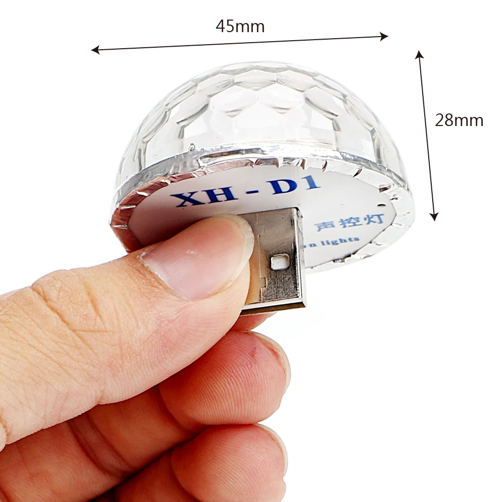 Миниатюрный цветной яркий неоновый USB микрофон с изменением цвета для караоке