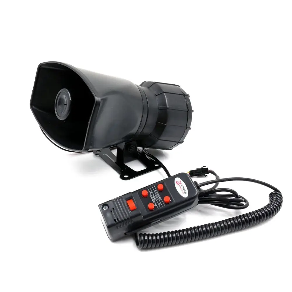 DC 12V 100W 300dB 5 Sounds Tone Car Loud Air Horn Siren with Microphonein Multitone & Claxon