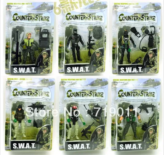 Free shipping 6 pieces/lot High quality Box Package Counter Strike PVC