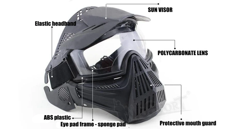 Тактический Открытый военный CS стрельба Охота Пейнтбол Аксессуары маски призрак CS Wargame защита затенение сетки маска для лица