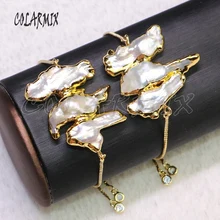 Позолоченный браслет с жемчугом, натуральный жемчуг, очаровательный браслет, позолоченный жемчуг, модный подарок для ювелирных изделий для lady4862