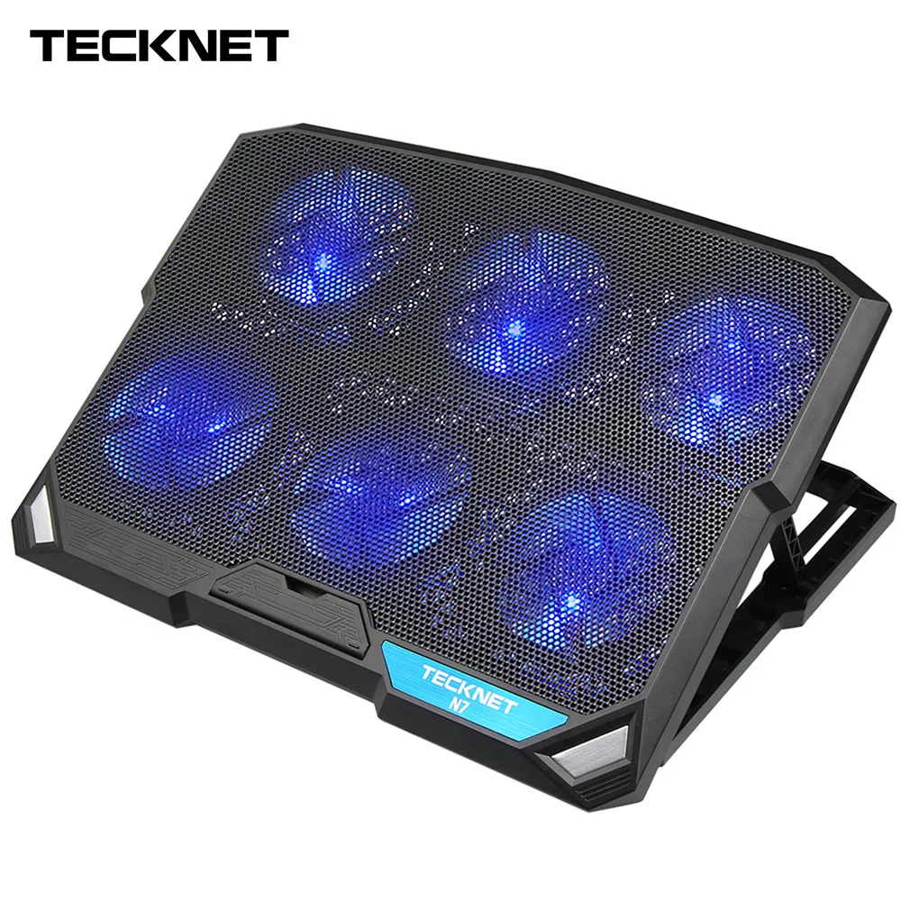 Laptop Notebook Cooling Pads with 6 Fans at 2000 RPM Blue LED