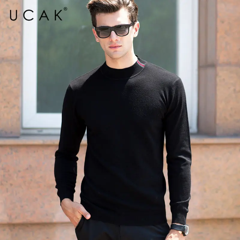 UCAK Brand Merino Wool Sweater Men Autumn Winter Cashmere Sweaters Casual O-Neck Pull Homme 2019 New Arrivals Pullover Men U3025 UCAK Brand Merino Wool Sweater Men Autumn Winter Cashmere Sweaters Casual O-Neck Pull Homme 2019 New Arrivals Pullover Men U3025