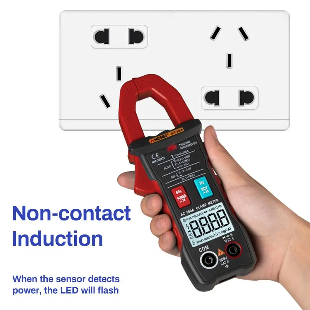 ST204 4000 отсчетов Авто Цифровой DC/AC Ток Клещи для измерения напряжения мультиметр