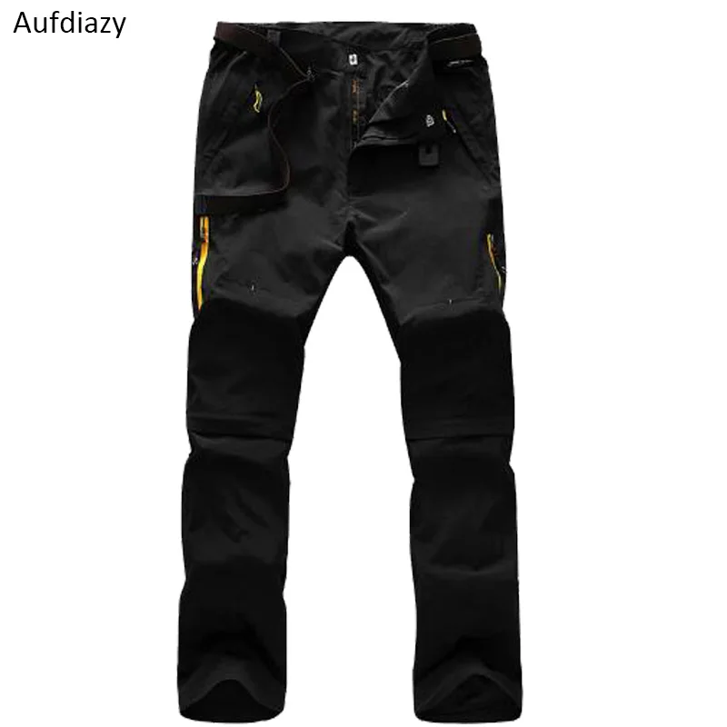 Aufdiazy 5XL extraíble de secado rápido pantalones de senderismo hombres de Trekking de verano pesca pantalones cortos deportes al aire libre de la montaña escalada pantalones JM056