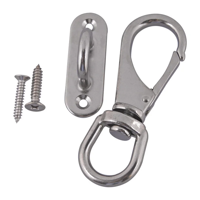 

M5 Ceiling Hook Hammock 3pcs Swing Hook Multi-use Swivel Eye Snap Hook 1# with Self-tapping Screws Swing Chair Hammock Hanging